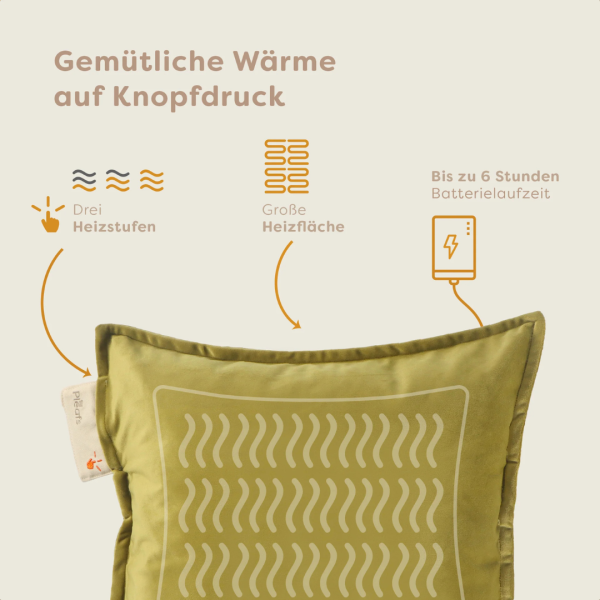 Pleafs Heizkissen Plush 45x45cm Barley Corn, 1 Stk